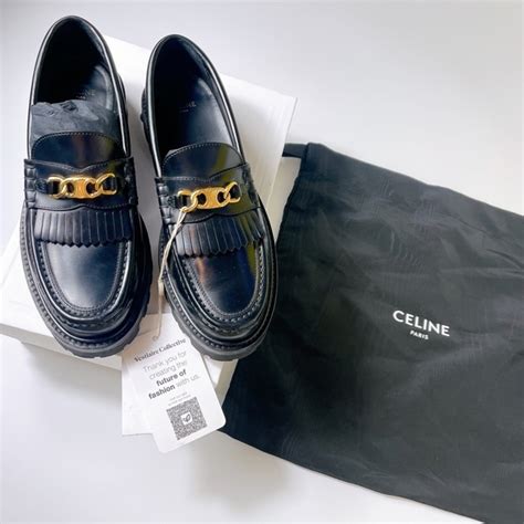 celine margaret penny loafer|CELINE MARGARET LOAFER WITH TRIOMPHE CHAIN in .